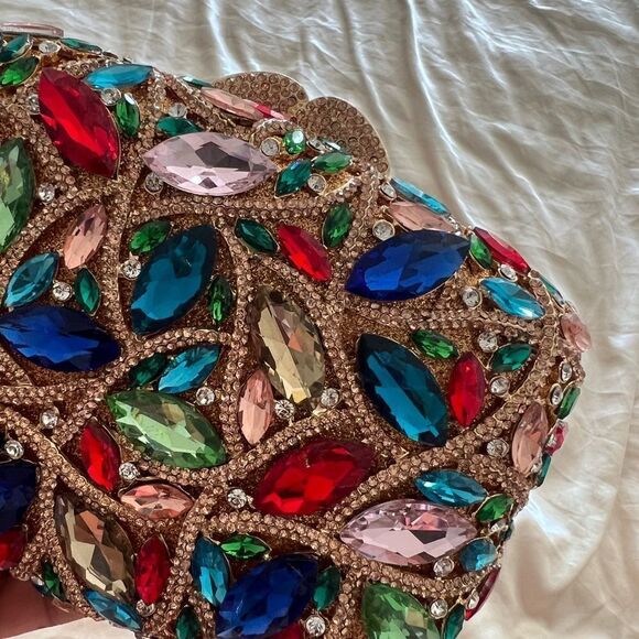 Multicolor Gemstone Clutch - Picture 1 of 6